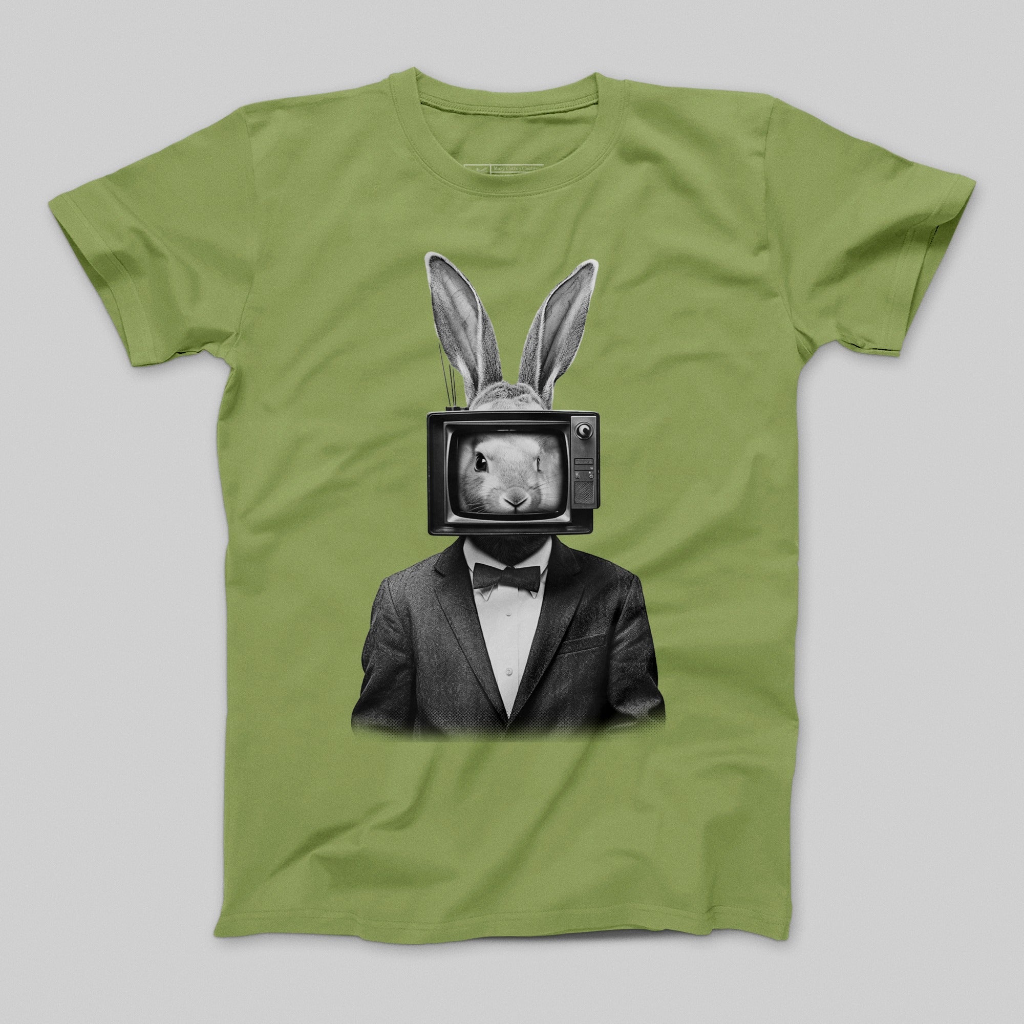 Bunny TV Head Graphic T-Shirt for a Quirky Look