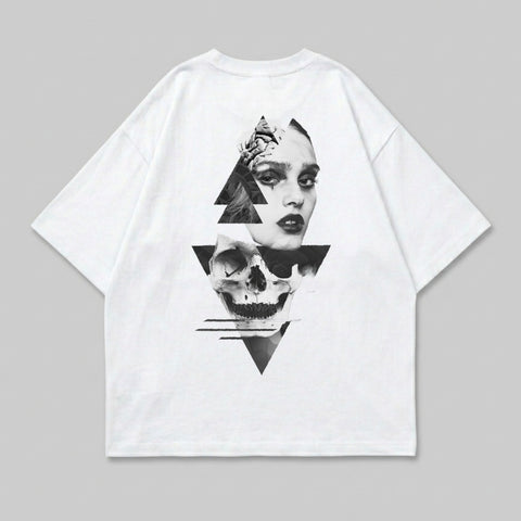 Artistic Woman Skull Triangles Black White Graphic product type
Woman Skull Triangles Geometric Graphic Black White Art Face Abstract DarkArt Aesthetic UniqueDesign ModernPrint Monochrome Streetwear CoolGraphic EdgyStyle Surreal CreativeArt