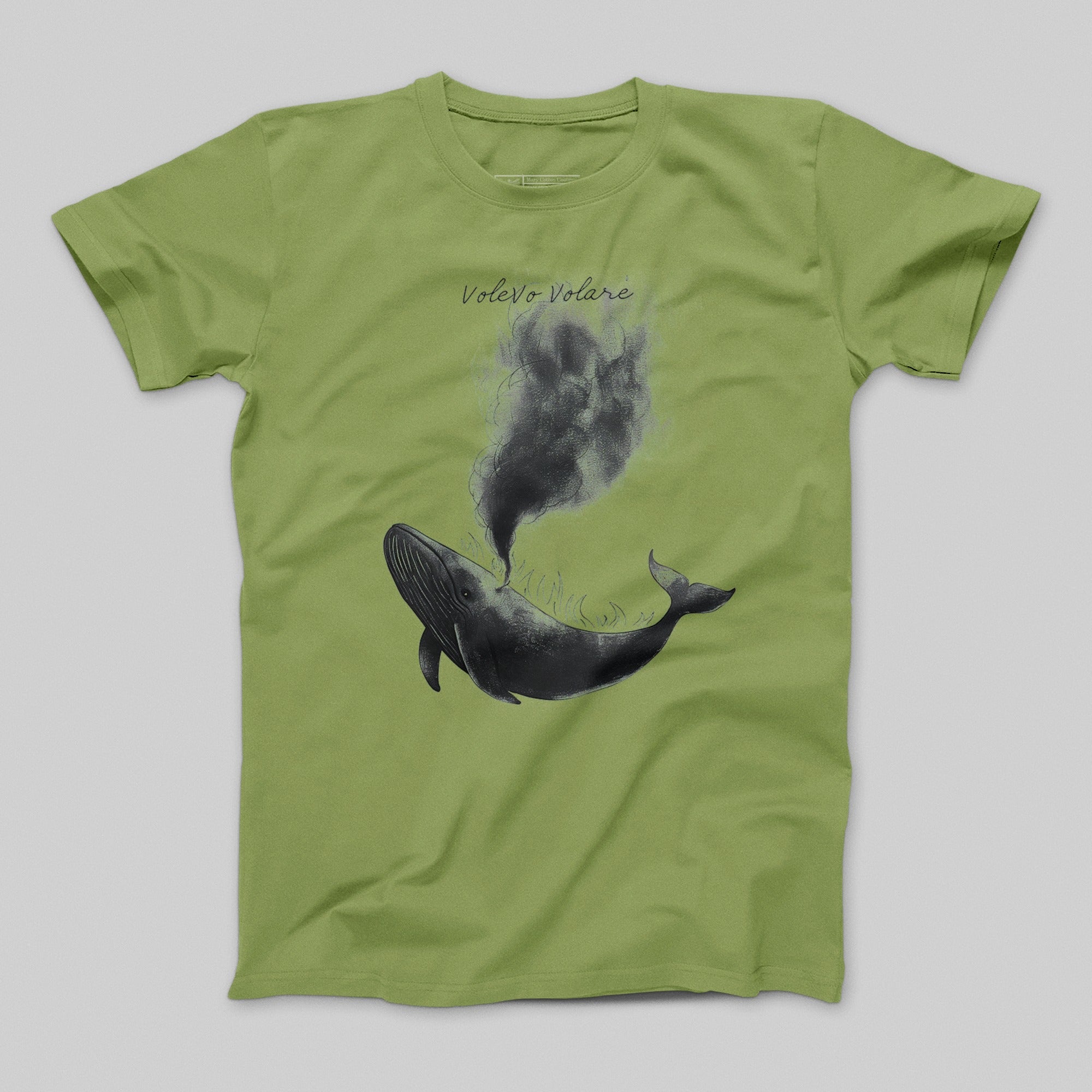 Volevo Volare Green Whale Graphic T-Shirt