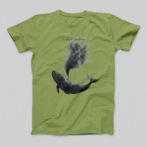 Volevo Volare Green Whale Graphic T-Shirt