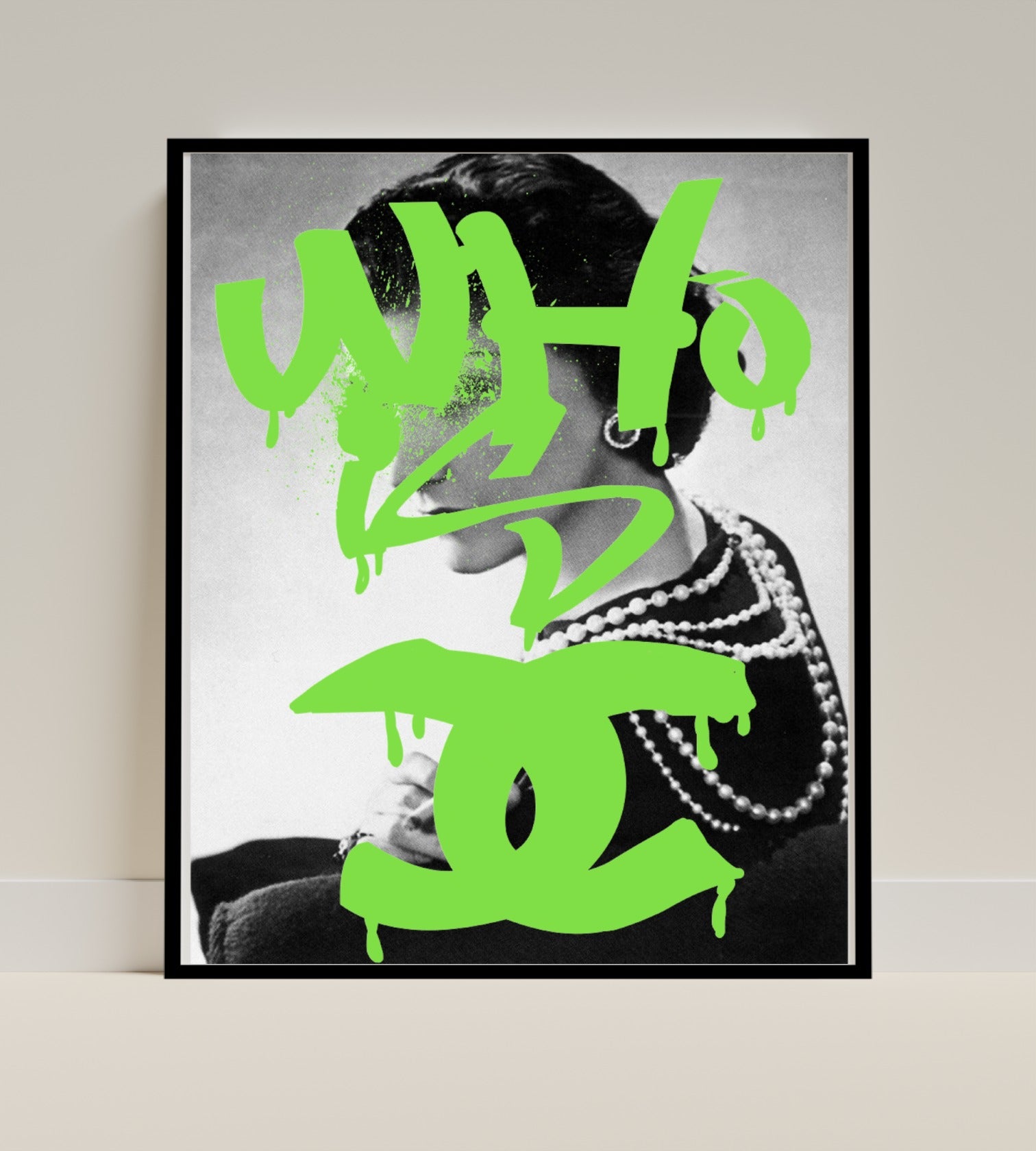 Modern Graffiti Over Classic Portrait Art Print