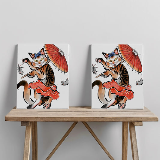 Quadro canvas gatto e topo