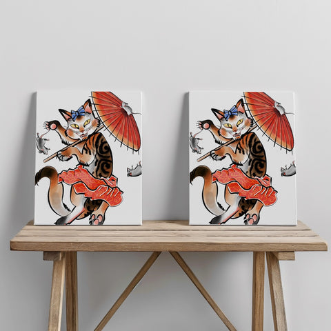 Quadro canvas gatto e topo