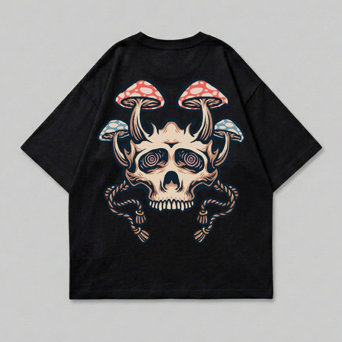 Psychedelic Skull Mushroom Print Black T-Shirt product type
Skull
Mushroom
Psychedelic
Trippy
Mystical
Fungi
Groovy
Alternative
Gothic
Esoteric
Visionary
Rope
Braided
Artwork
Graphic Tee
Streetwear
Unique Design
Dark Aesthetic
Spooky
Abstract