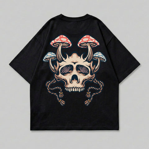 Psychedelic Skull Mushroom Print Black T-Shirt product type
Skull
Mushroom
Psychedelic
Trippy
Mystical
Fungi
Groovy
Alternative
Gothic
Esoteric
Visionary
Rope
Braided
Artwork
Graphic Tee
Streetwear
Unique Design
Dark Aesthetic
Spooky
Abstract