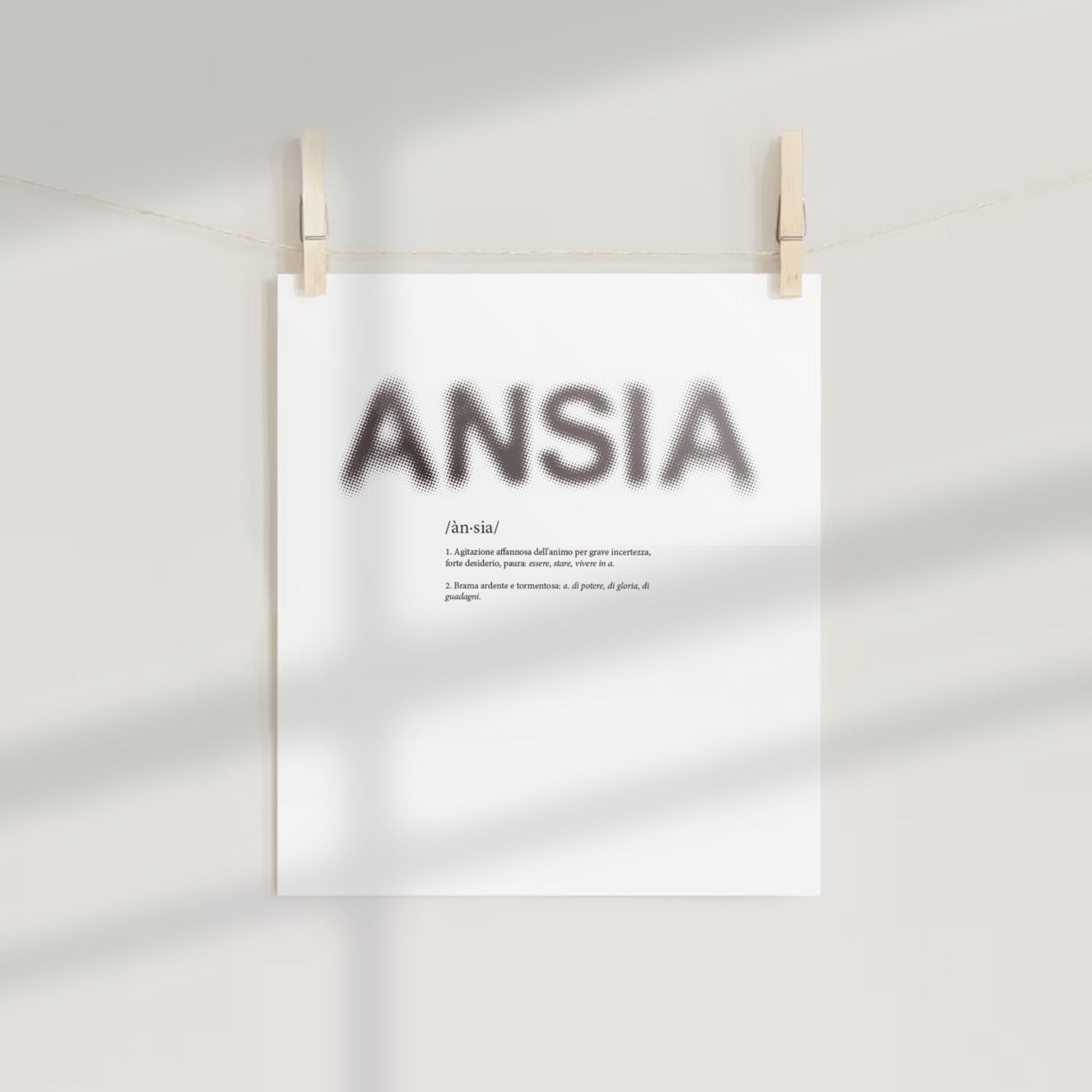 ANSIA Italian Definition Art Print Wall Decor Poster