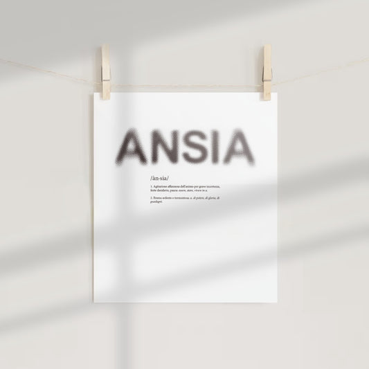 ANSIA Italian Definition Art Print Wall Decor Poster