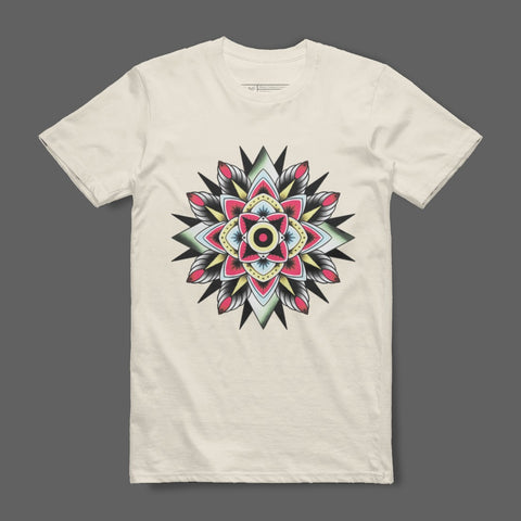 Vibrant Geometric Mandala Design T-Shirt
