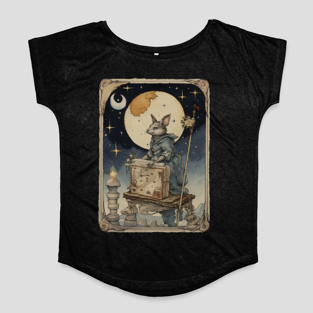 Enchanted Moonlight Mouse Artwork on Casual Top