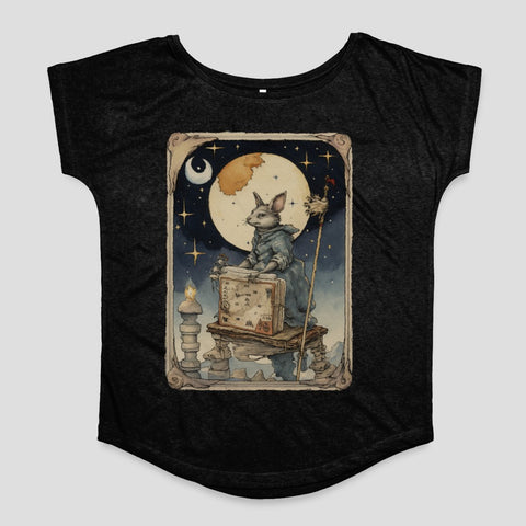 Enchanted Moonlight Mouse Artwork on Casual Top