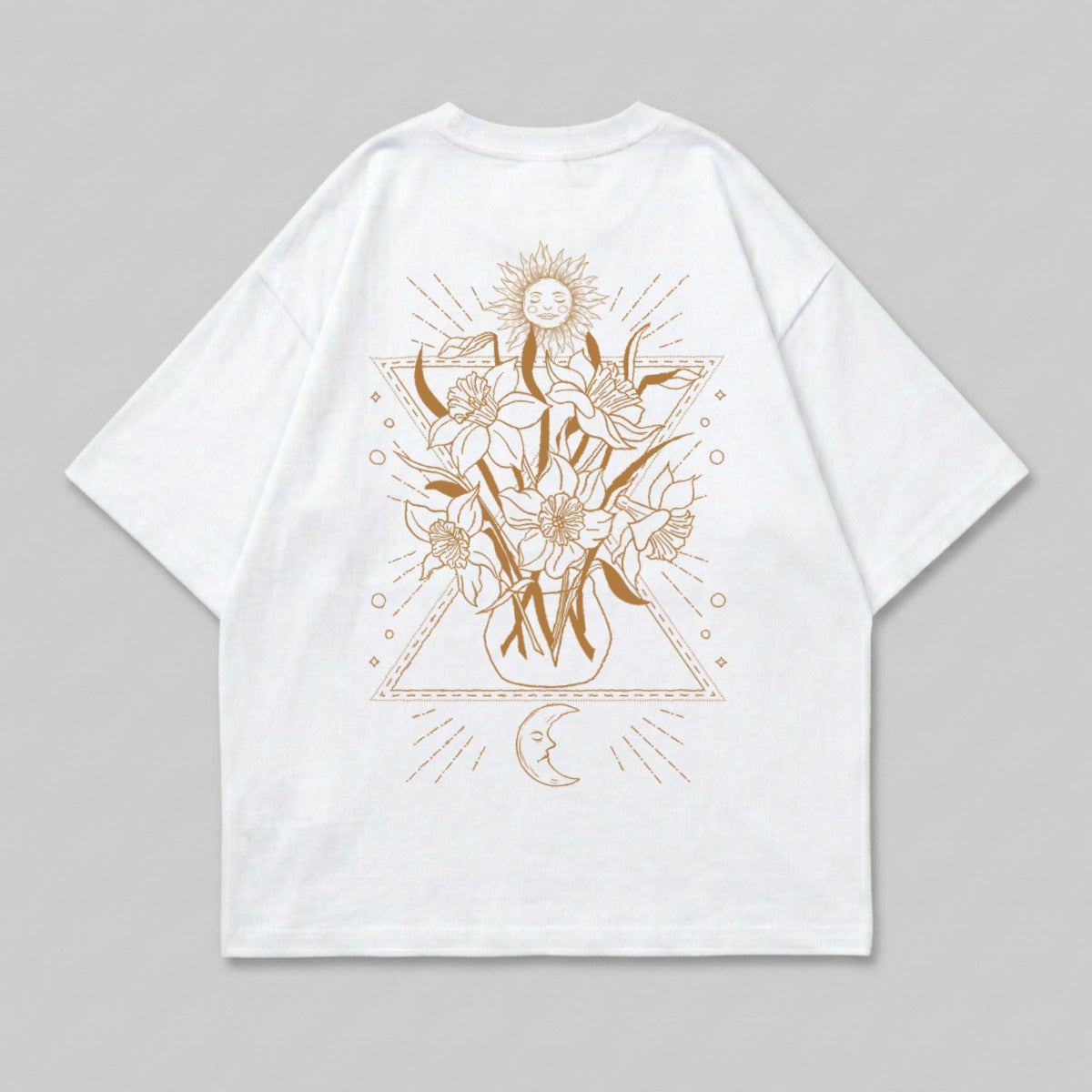 Celestial Floral Sun Moon Triangle Art product type