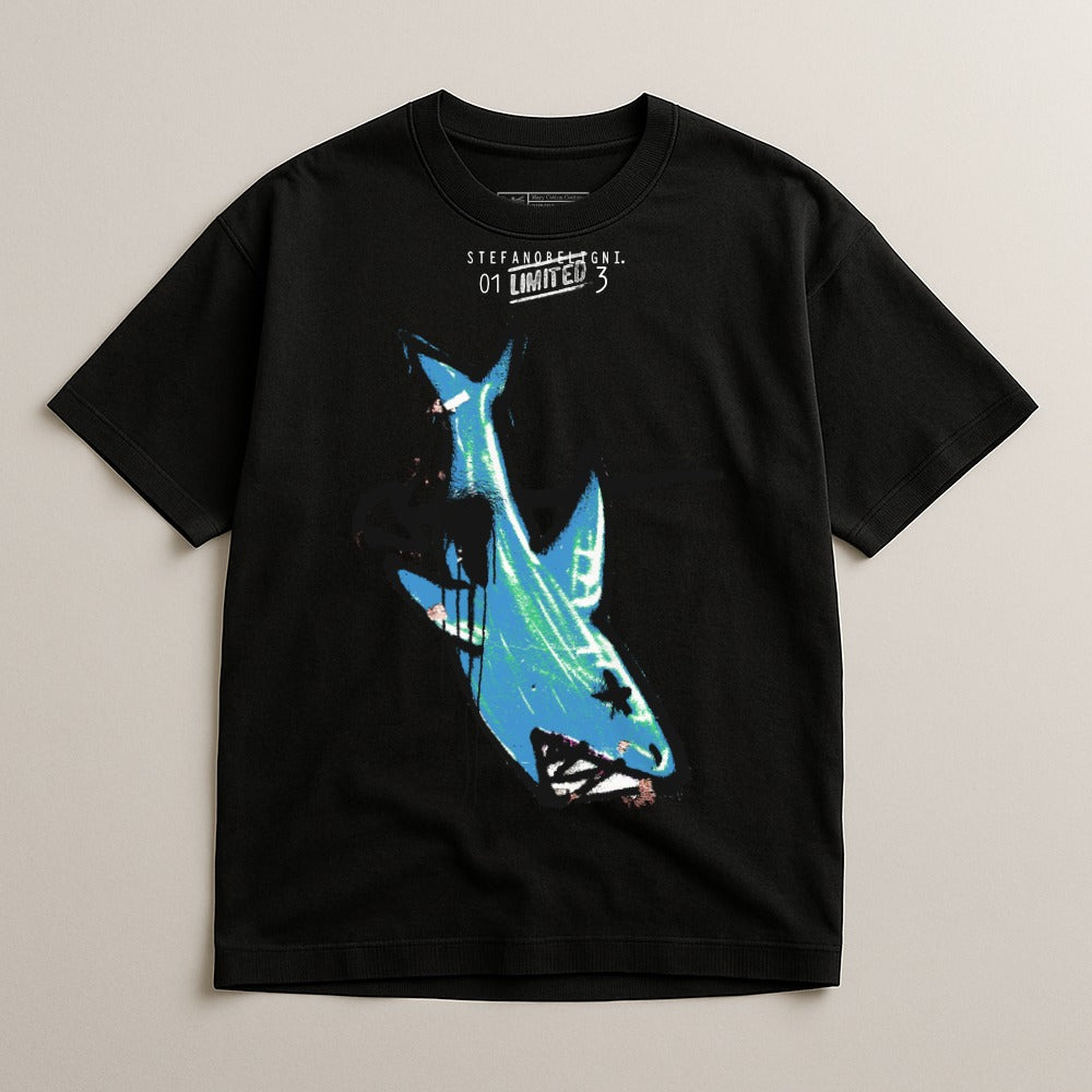 Blue Shark Graphic Tee Limited Edition Product