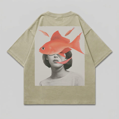 Abstract Woman Goldfish Head Vision Graphic product type
Abstract
Surrealism
Goldfish
Fish Art
Woman Portrait
Graphic Design
Unique Print
Artistic Apparel
Creative Fashion
Head Vision
Eye Cover
Female Image
Modern Art
Dreamy Aesthetic
Illusion Print
Fantasy Art
Pop Art Inspired
Statement Piece
Goldfish Woman
Avant Garde