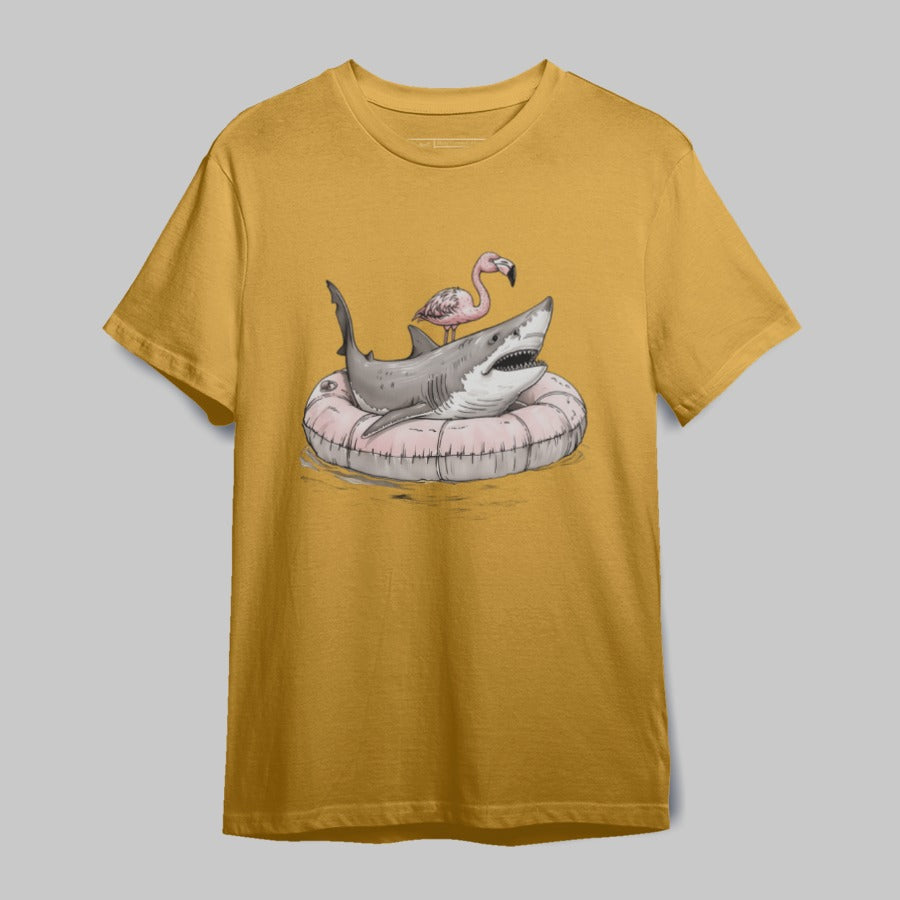 Shark and Flamingo Float Graphic T-Shirt product