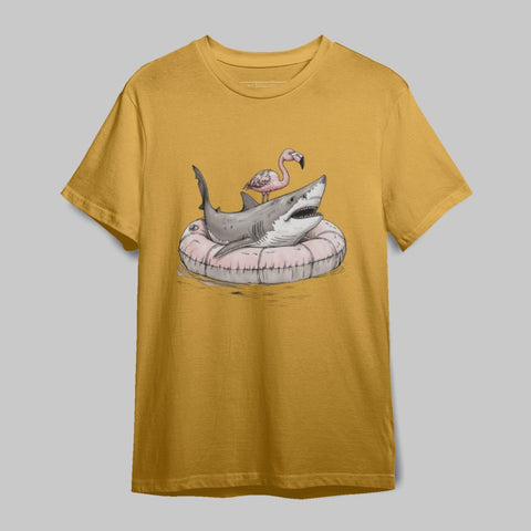 Shark and Flamingo Float Graphic T-Shirt product