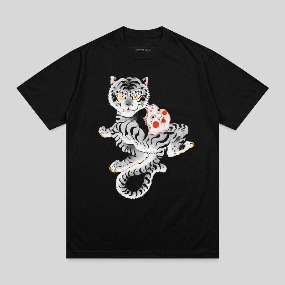 White Tiger Mask Art COTTON COCO black product type