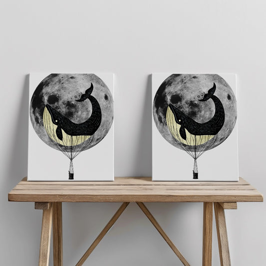 Quadro canvas moon_whale_chiari