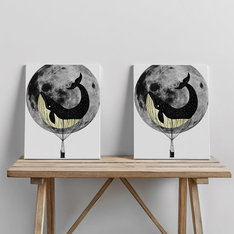 Quadro canvas moon_whale_chiari