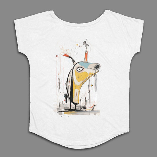 Abstract Animal Print Loose Fit T-Shirt for Casual Wear