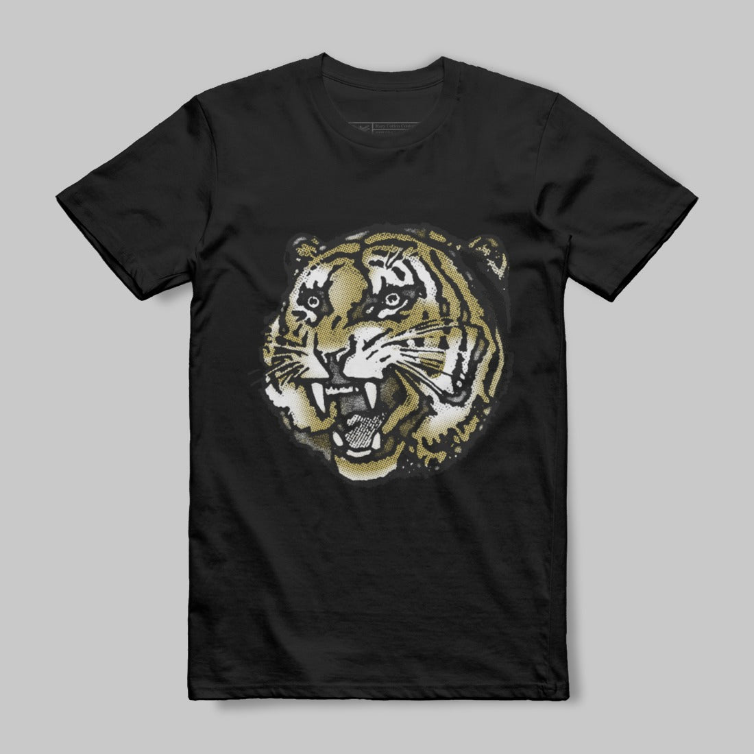Fierce Tiger Face Graphic Black T-Shirt product