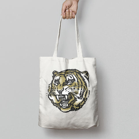 Fierce Tiger Graphic Design Tote Bag Accessory