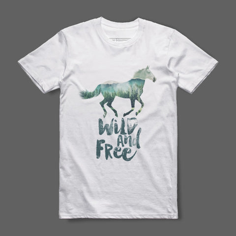 Wild and Free Horse Graphic T-shirt for Unisex Appeal