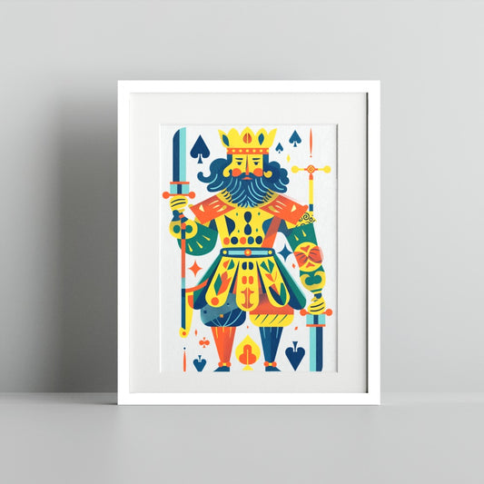 Colorful King of Spades Framed Art Print Product