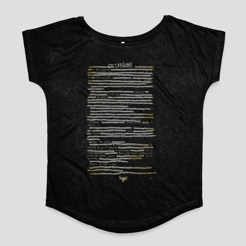Promise Poem Design Printed T-shirt for Casual Wear