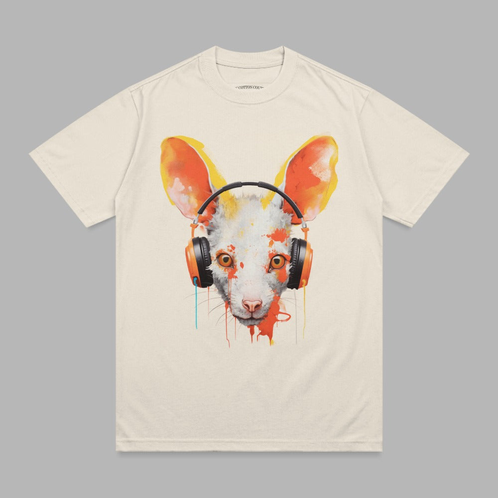 Fennec Fox Headphones Colorful Paint Drips product type