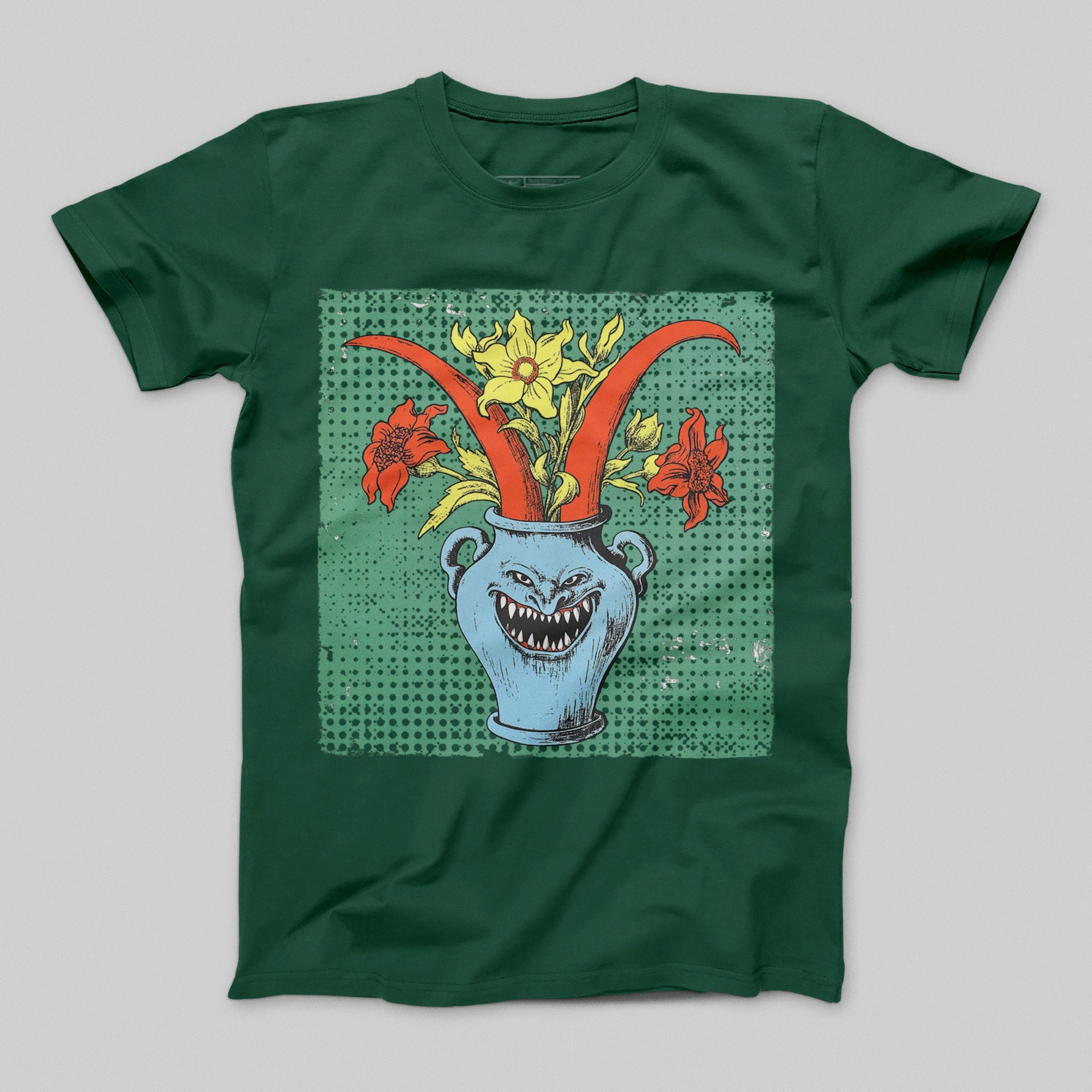 Monstrous Flower Vase Graphic Tee-Shirt Product