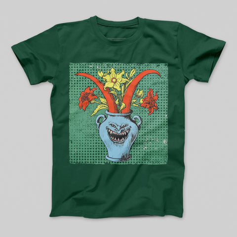 Monstrous Flower Vase Graphic Tee-Shirt Product
