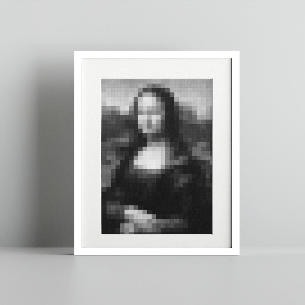 Pixelated Monochrome Artwork Display Picture