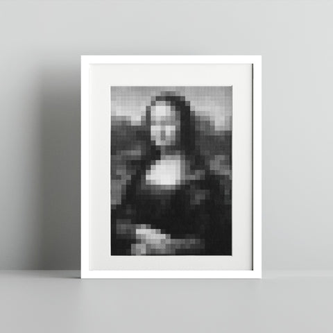 Pixelated Monochrome Artwork Display Picture