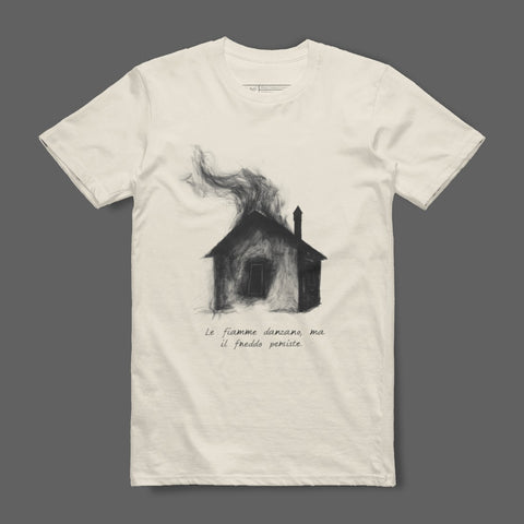 Flames Dance But Cold Remains Printed T-shirt