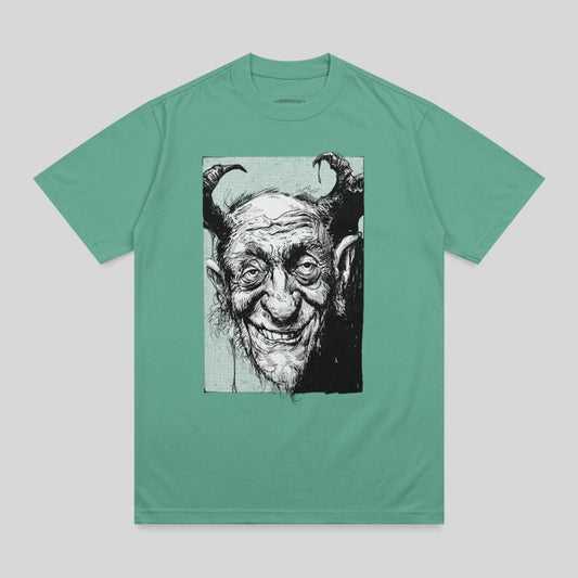 Horror Devil Face Horned Graphic Teal product type