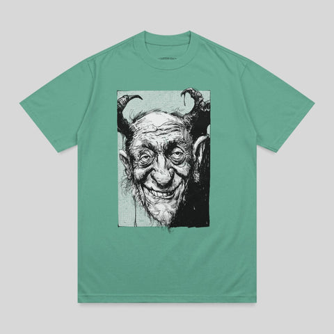 Horror Devil Face Horned Graphic Teal product type