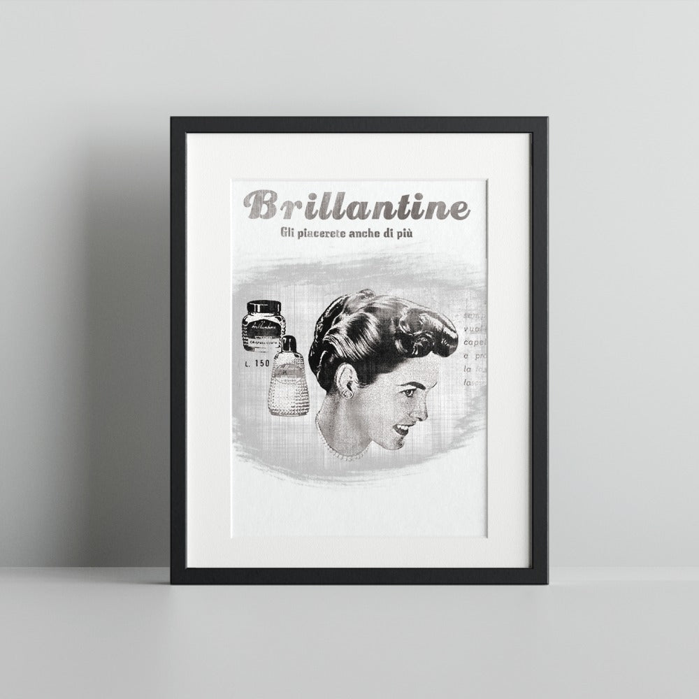 Vintage Brillantine Italian Advertising Print Poster
