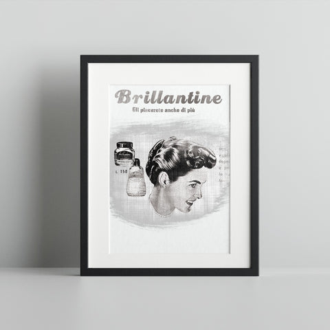 Vintage Brillantine Italian Advertising Print Poster