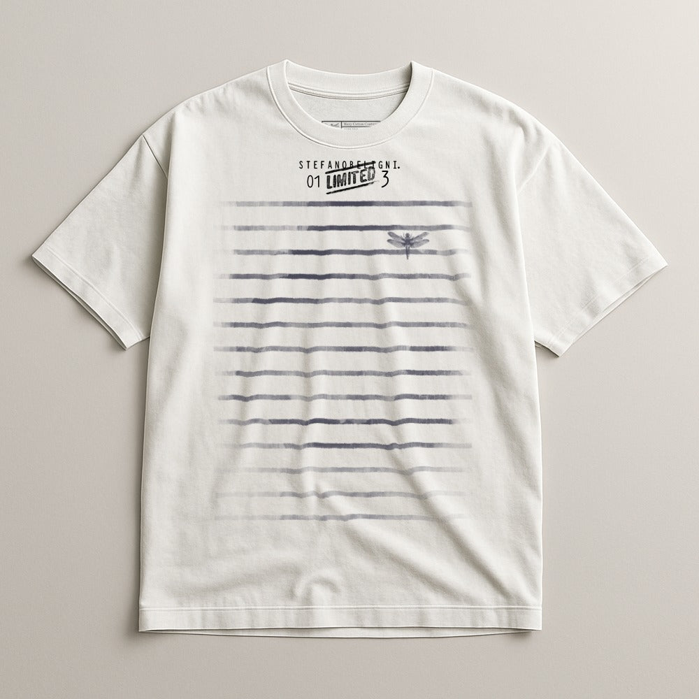 Limited Edition Stripe and Dragonfly Men T-Shirt
