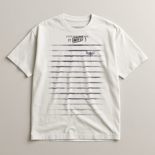 Limited Edition Stripe and Dragonfly Men T-Shirt