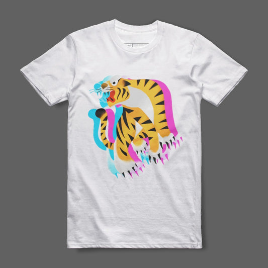 Colorful Abstract Tiger Design T-shirt Product