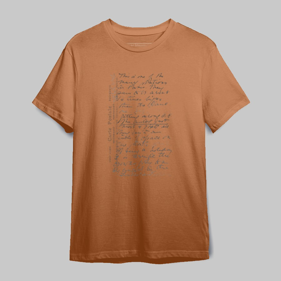 Unique Graphic Script Print Casual T-Shirt