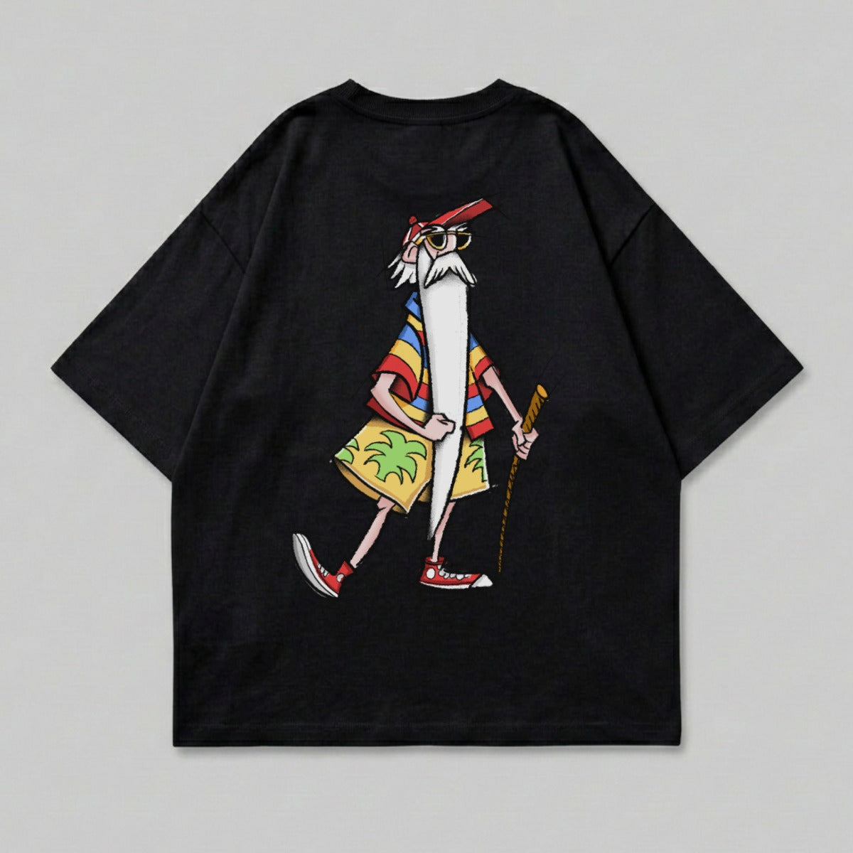 Cartoon Old Man Hawaiian Shirt Graphic Print product type