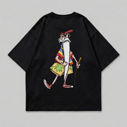 Cartoon Old Man Hawaiian Shirt Graphic Print product type