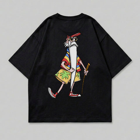 Cartoon Old Man Hawaiian Shirt Graphic Print product type