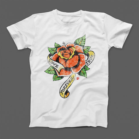 T-shirt donna boyfriend rose