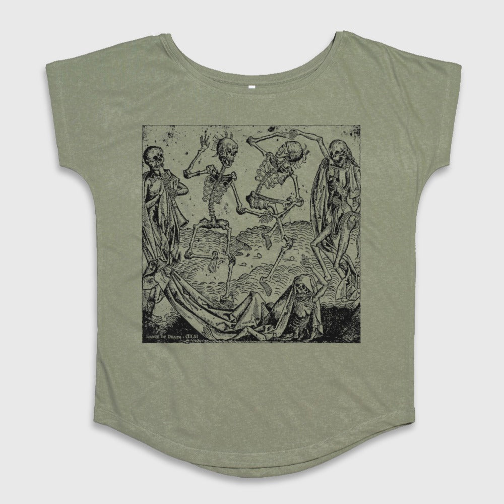 Dance of Death Skeletons Graphic Women's Tshirt