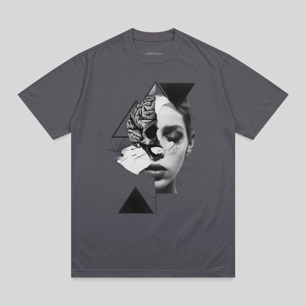 Abstract Brain Skull Female Visage Geometric Triangles product type