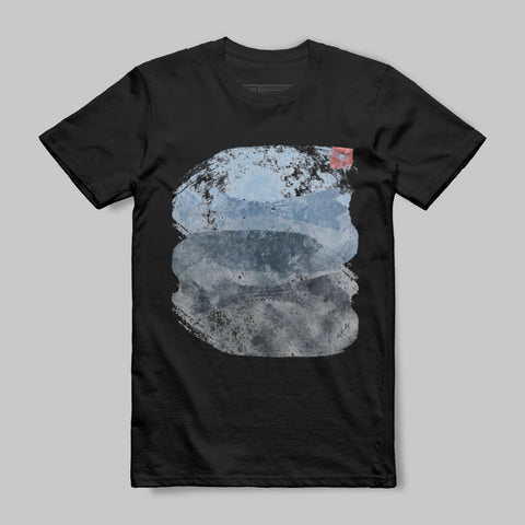 Abstract Blue and Black Art Graphic T-Shirt Product