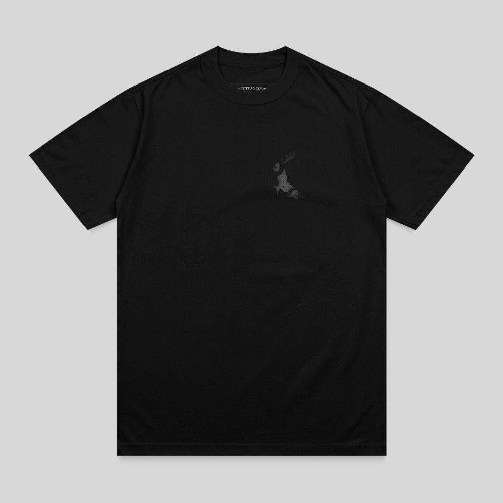 Black chest subtle antlered animal COTTON COU product type